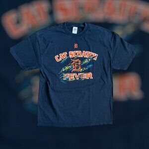 vintage 2006 XL AAA Detroit Tigers Cat Scratch Fever navy blue MLB t shirt
